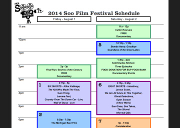 2014 Soo Film Festival Schedule Grid